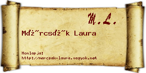 Márcsák Laura névjegykártya